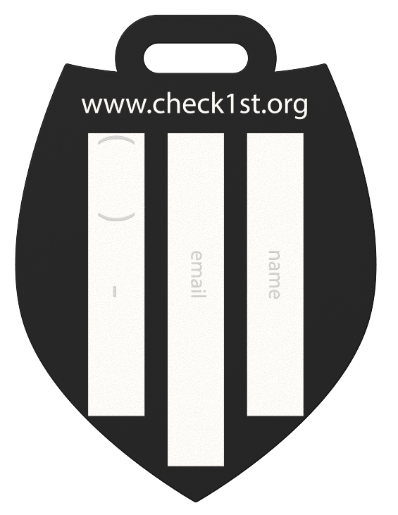 Check1st Bag Tag Back