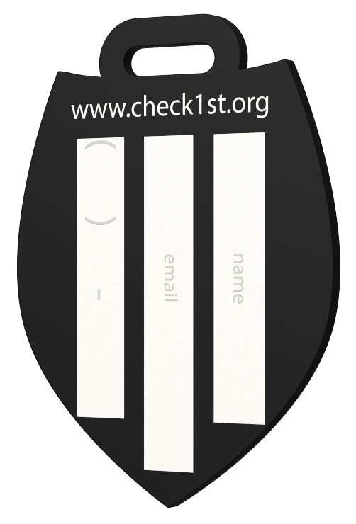 Check1st Bag Tag Angle